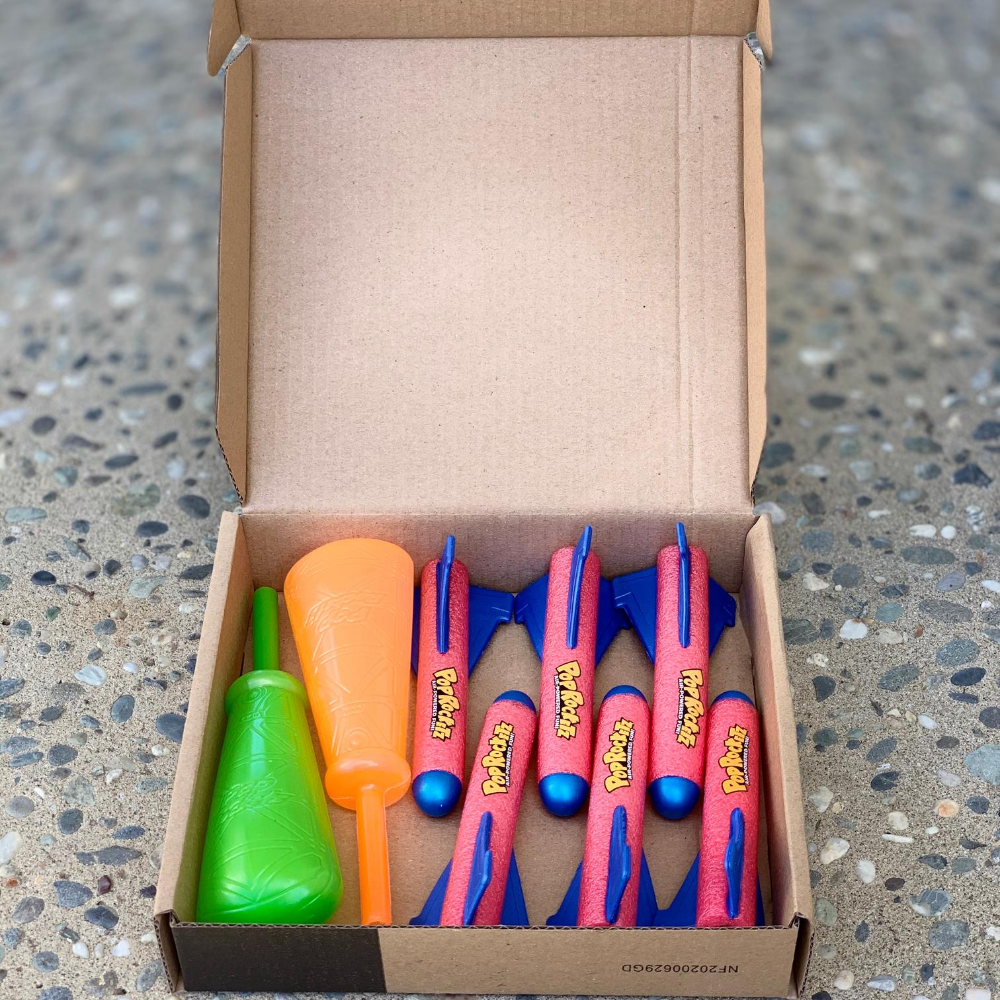 Pop top rocket toy