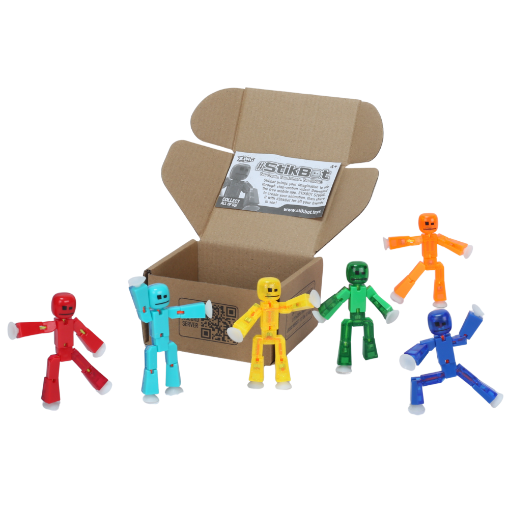 Stikbot 6 Pack | Stop-Motion Animation Toys | ZiNG Toys NZ