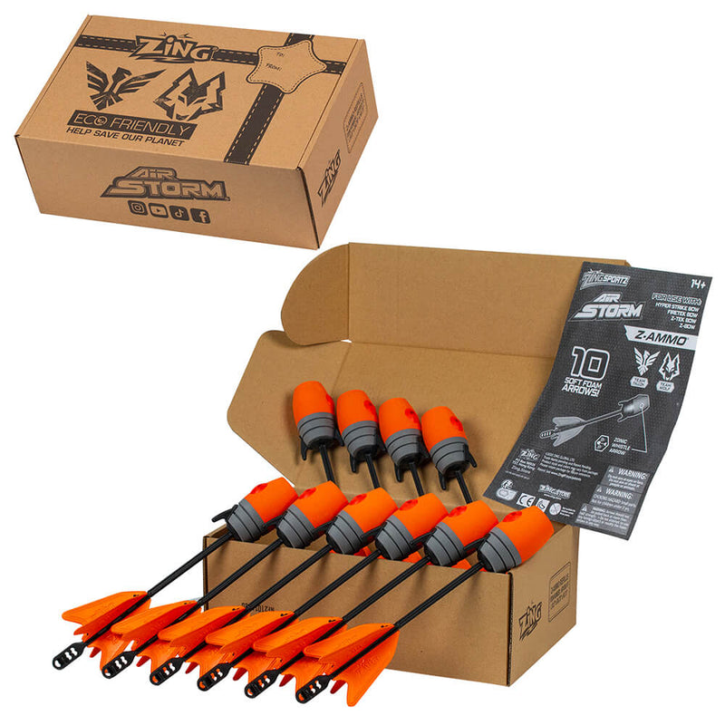 Zing Toys Air Storm Ammo 10 Arrow Set - Orange